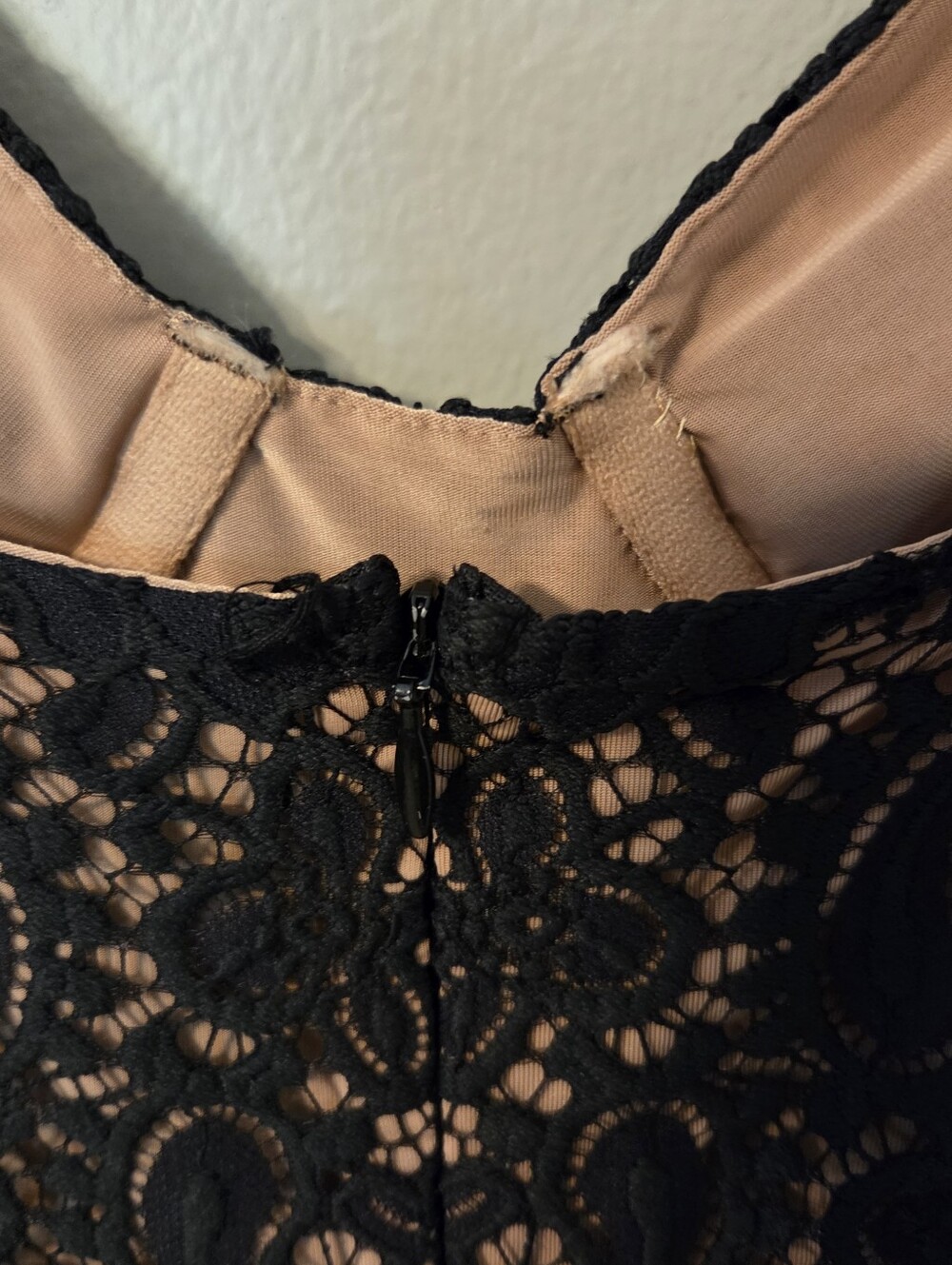 For Love & Lemons Womens Black Lace Corsette Slip Mini Retro Dress Sz XS - Picture 9 of 12